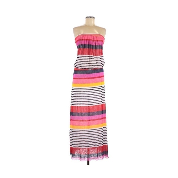CYNTHIA Rowley TJX Mesh Striped Casual Dress M - Picture 1 of 6